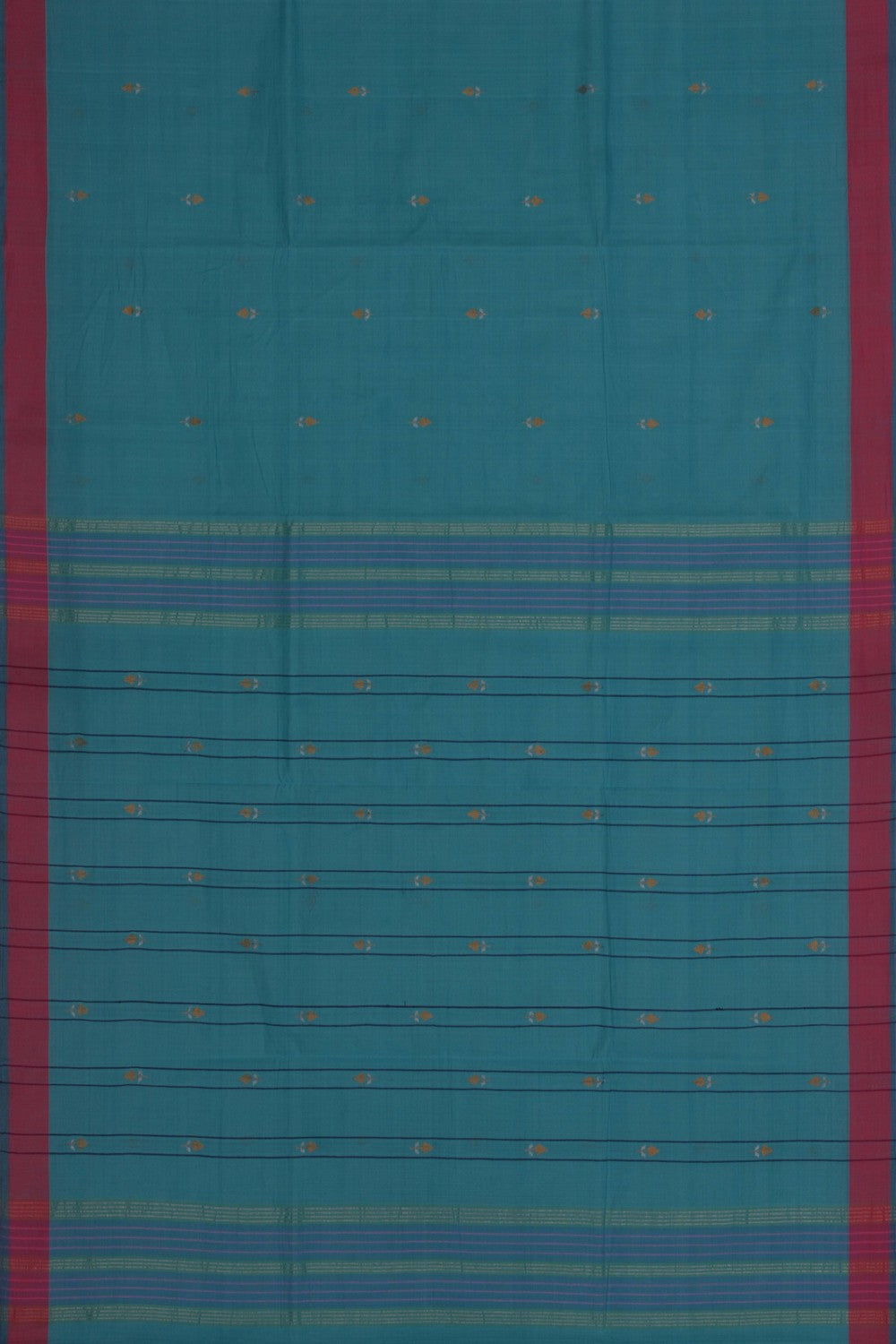 Image of South Cotton Blue Saree